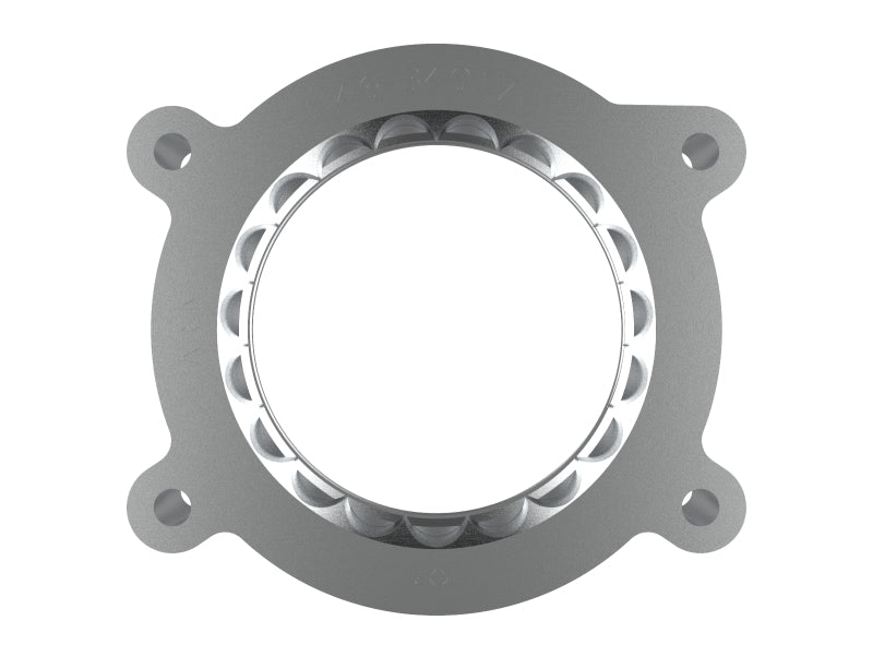 aFe 2020 Vette C8 Silver Bullet Aluminum Throttle Body Spacer Works w/ Factory Intake Only - Silver - eliteracefab.com