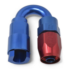 Load image into Gallery viewer, Russell Performance 5/16in SAE Quick Disc Female to -6 Hose Red/Blue 180 Degree Hose End