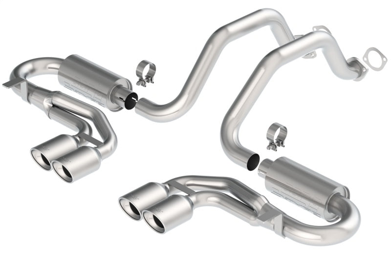 1997-2004 Chevrolet Corvette Base Cat-Back Exhaust System S-Type Classic Part # 140039 - eliteracefab.com