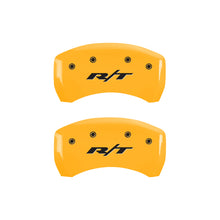 Load image into Gallery viewer, MGP 4 Caliper Covers Engraved Front &amp; Rear RT1-Truck Yellow finish black ch MGP