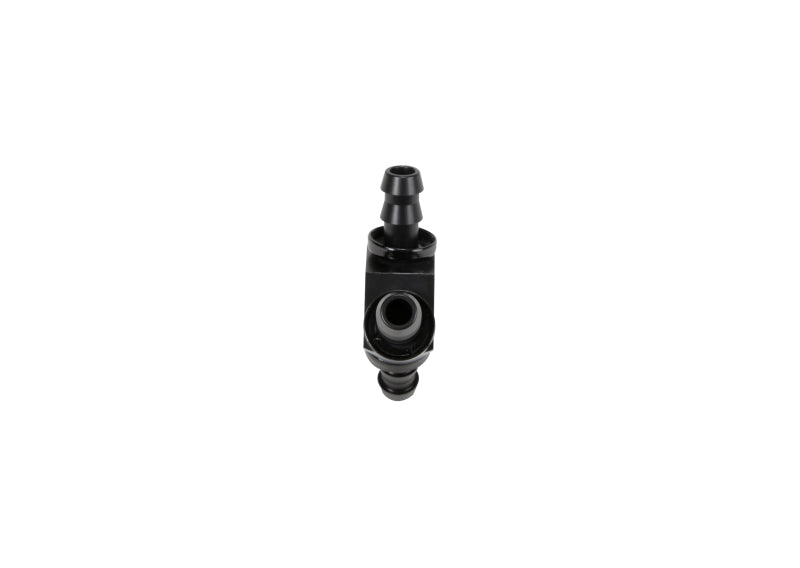 Fleece Performance Universal 3/8in Aluminum Y Barbed Fitting (For -6 Pushlock Hose) - Black Anodized