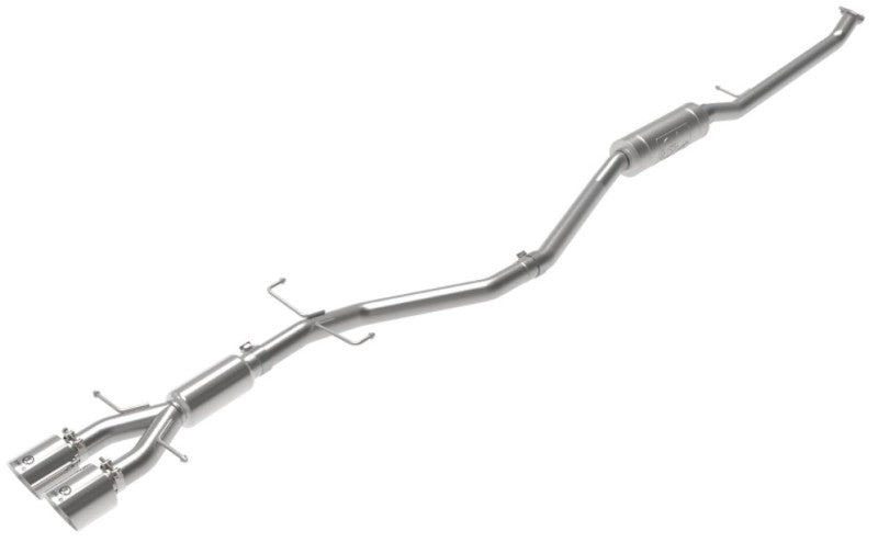 aFe Takeda 2.5in 304SS Cat-Back Exhaust System w/ Polished Tips 17-20 Honda Civic Si Sedan I4 1.5L - eliteracefab.com