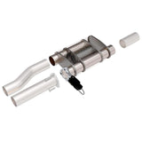 QTP 3in Weld-On Reverse 304SS Screamer Muffler Short Case w/Bolt-On QTEC Electric Cutout