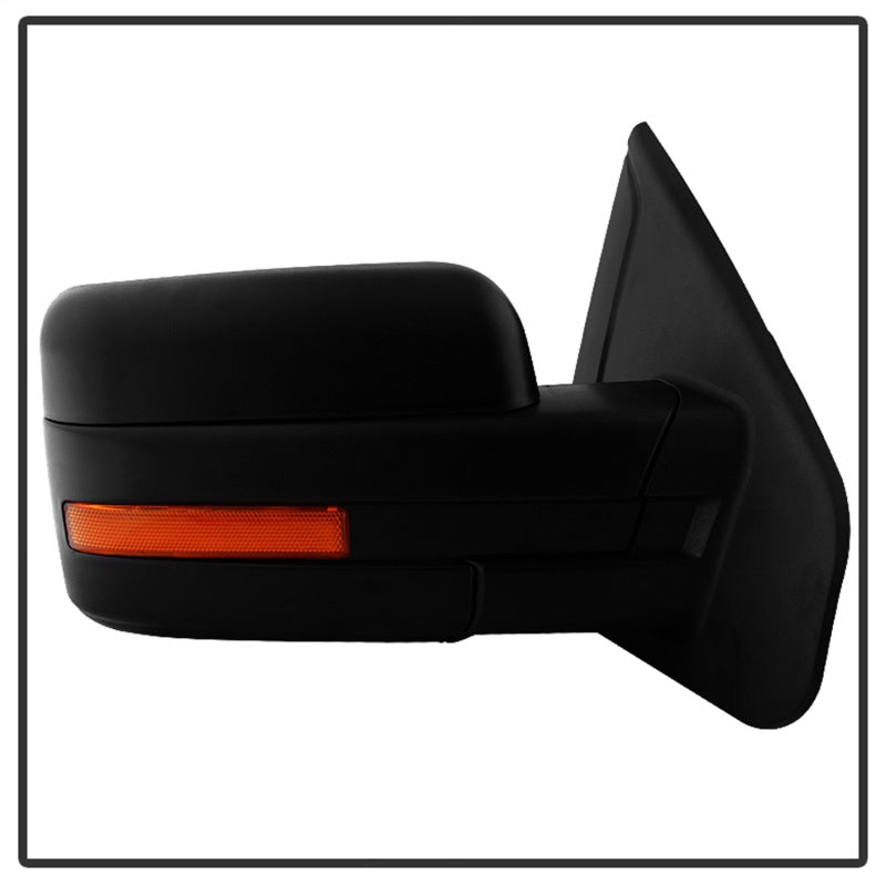 Xtune Ford F150 07-14 Power Heated Amber LED Signal OE Mirror Left MIR-03349EH-P-L - eliteracefab.com