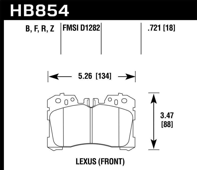 Hawk Performance HPS 5.0 Front Brake Pads - HB854B.721