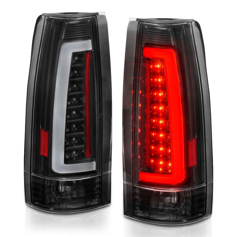 ANZO 1999-2000 Cadillac Escalade LED Taillights Black Housing Clear Lens Pair - eliteracefab.com