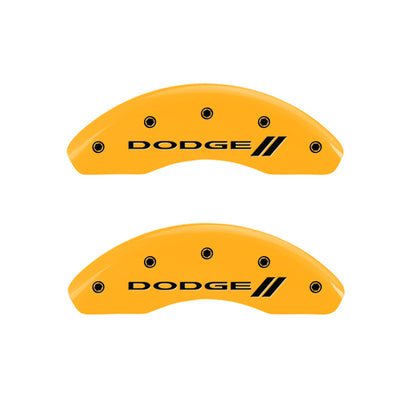 MGP 4 Caliper Covers Engraved F & R w/ Stripes/Dodge Yellow Finish Black Char 2001 Dodge Stratus MGP