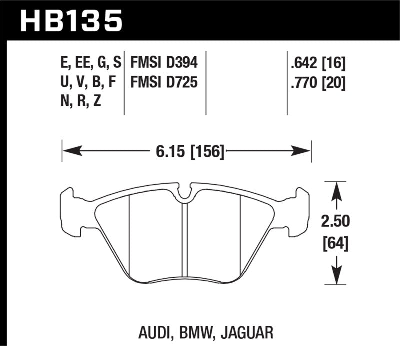 Hawk 1989-1995 BMW 525i HPS 5.0 Front Brake Pads - eliteracefab.com