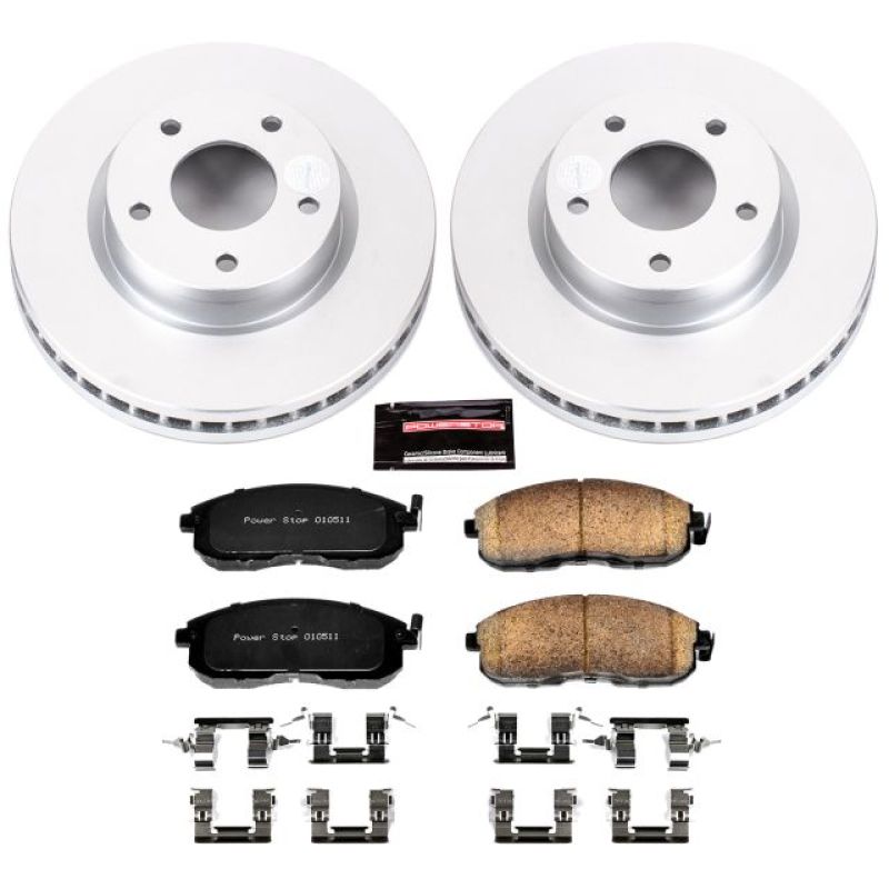 Power Stop 13-18 Nissan Sentra Front Z17 Evolution Geomet Coated Brake Kit - eliteracefab.com