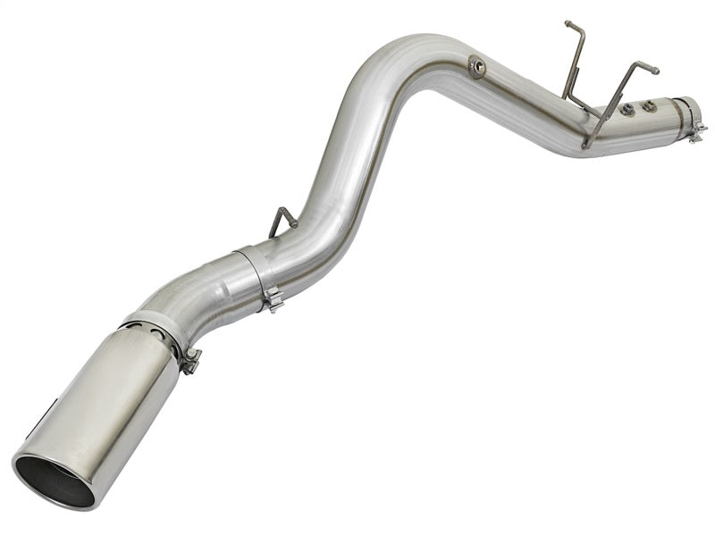 aFe ATLAS 5in DPF-Back Aluminized Steel Exhaust System w/Polished Tips 2017 GM Duramax 6.6L (td) L5P aFe