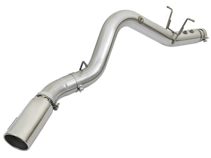 aFe ATLAS 5in DPF-Back Aluminized Steel Exhaust System w/Polished Tips 2017 GM Duramax 6.6L (td) L5P aFe
