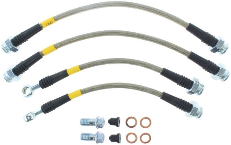 STOPTECH 04-06 PONTIAC GTO STAINLESS STEEL REAR BRAKE LINES, 950.62504 - eliteracefab.com