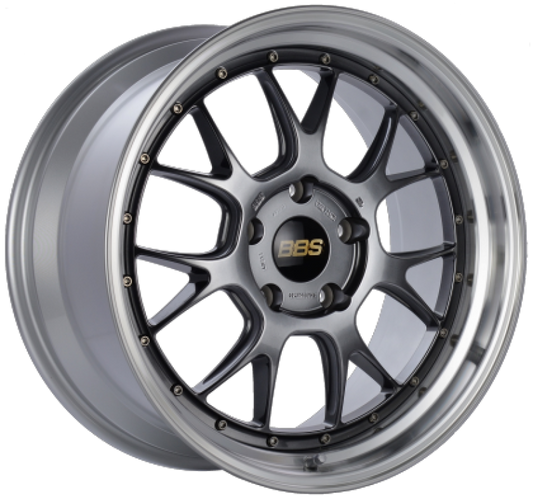 BBS LM-R 19x10 5x120 ET20 Diamond Black Center Diamond Cut Lip Wheel -82mm PFS/Clip Required BBS