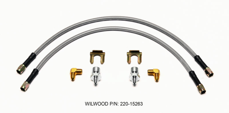 Wilwood Flexline Kit 18inch M10x1.50 IF 1/8-27 NPT 90 Degree Wilwood