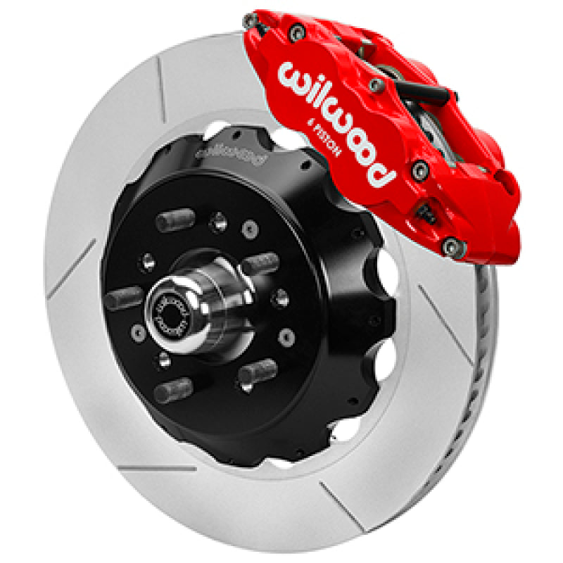 Wilwood Forged 6 Piston Red Superlite Caliper, SRP 72 Vane Vented Spec37 Slotted Rotor - 14.00x1.25 Wilwood