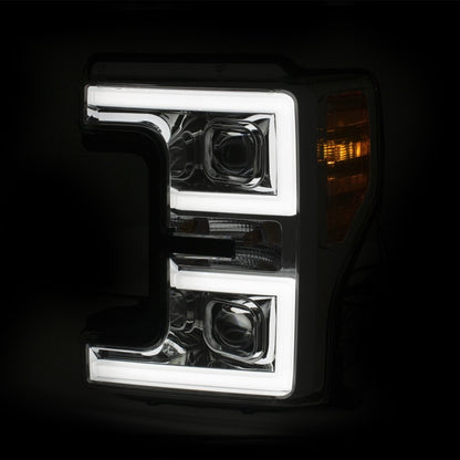 ANZO LED Headlights 17-18 Ford F-250 Super Duty Plank-Style L.E.D. Headlight Chrome (Pair) - eliteracefab.com