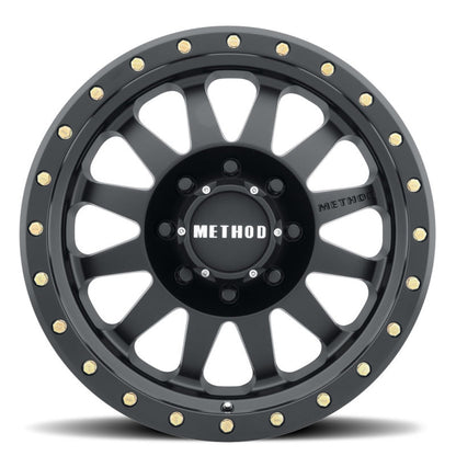 Method MR304 Double Standard 16x8 0mm Offset 8x6.5 130.81mm CB Matte Black Wheel - eliteracefab.com