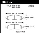 Hawk Performance Ceramic Brake Pads - HB567Z.694