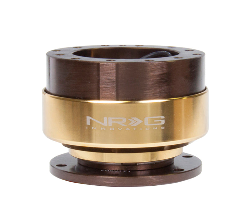 NRG Quick Release Gen 2.0 Bronze Body Chrome Gold Ring - eliteracefab.com