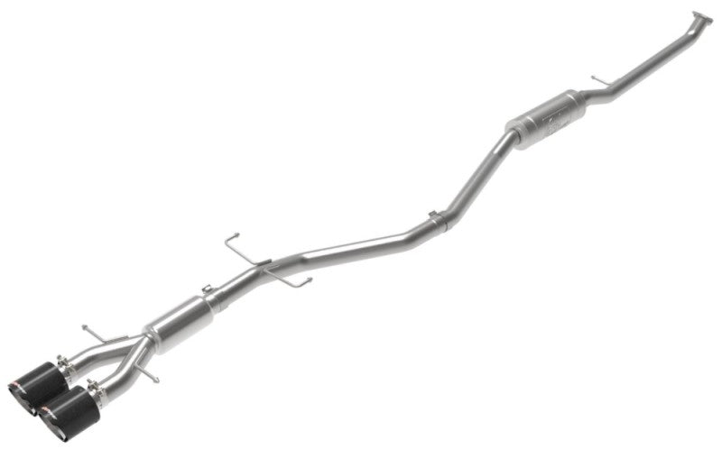 aFe Takeda 2.5in 304SS Cat-Back Exhaust System w/ Carbon Tips 17-20 Honda Civic Si Sedan I4 1.5L - eliteracefab.com