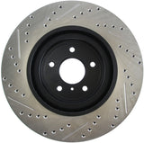 STOPTECH INFINITI G37 / NISSAN 370Z SPORTSTOP SLOTTED & DRILLED FRONT LEFT ROTOR, 127.42100L