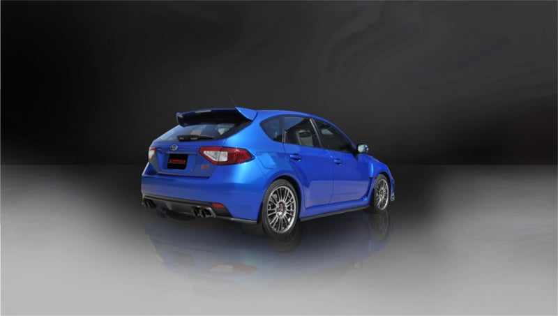 Corsa 08-13 Subaru Impreza Hatchback STI 2.5L Turbo Manual Black Sport Cat-Back Exhaust CORSA Performance