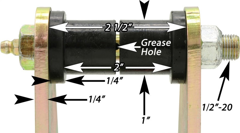 RockJock 76-86 CJ HD Leaf Spring Shackles Front w/ Urethane Bushings HD Greasable Bolts Pair RockJock