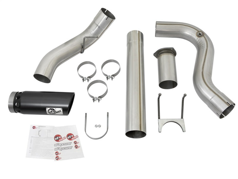 aFe ATLAS 5in DPF-Back Alum Steel Exhaust System w/Black Tip 2017 Ford Diesel Trucks V8-6.7L (td) - eliteracefab.com