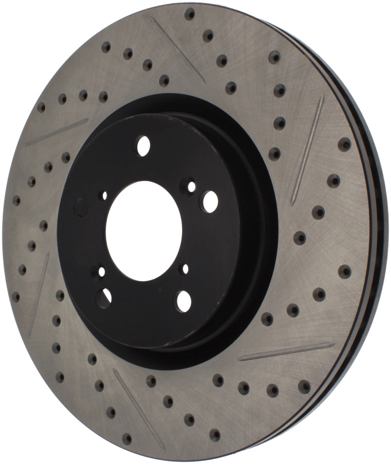 StopTech 07-08 Acura MDX SportStop Slotted & Drilled Right Front Rotor - eliteracefab.com