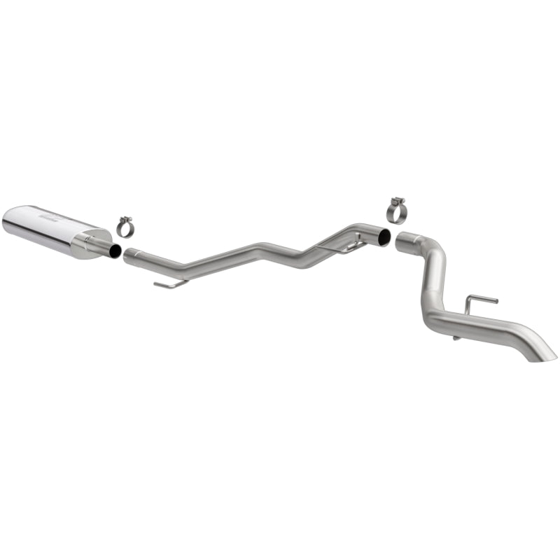 MagnaFlow 2020 Jeep Gladiator 2.5in Rock Crawler Series Single Rear Exit SS Cat-Back Exhaust w/o Tip - eliteracefab.com