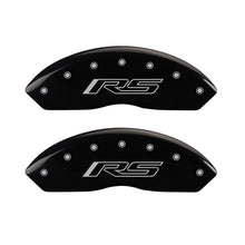 Load image into Gallery viewer, MGP 4 Caliper Covers Engraved Front &amp; Rear Gen 5/RS Black finish silver ch MGP