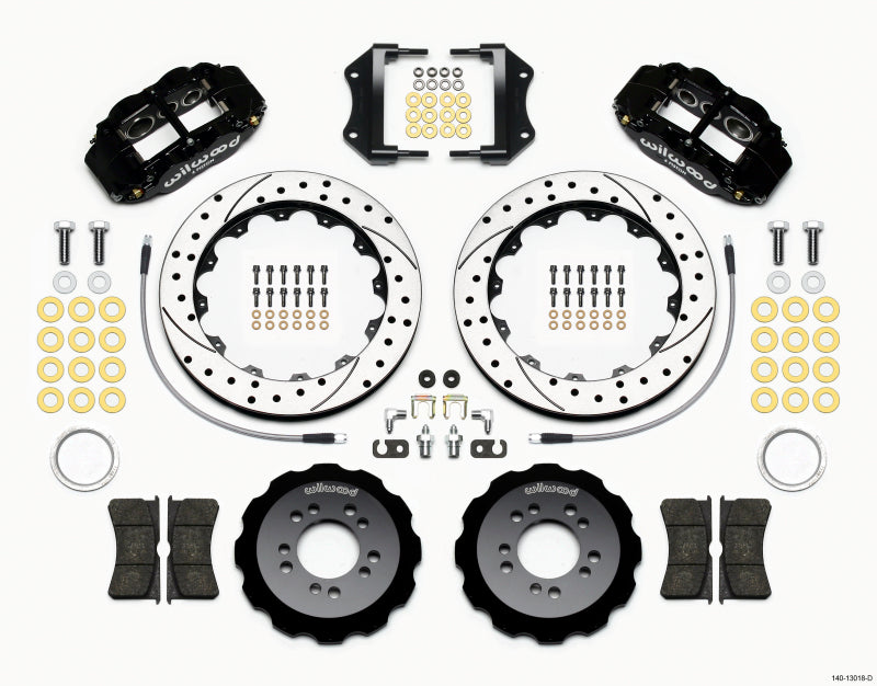 Wilwood Narrow Superlite 6R Front Hat Kit 12.88in Drilled 2013-Up Ford Focus ST w/ Lines Wilwood