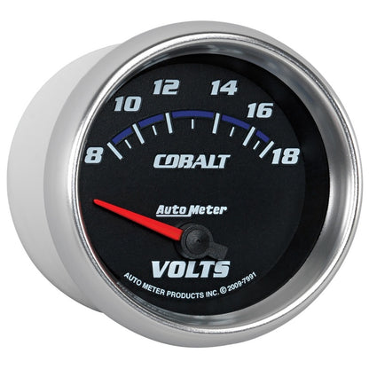 AutoMeter Gauge Voltmeter 2-5/8in. 18V Electric Cobalt 7991