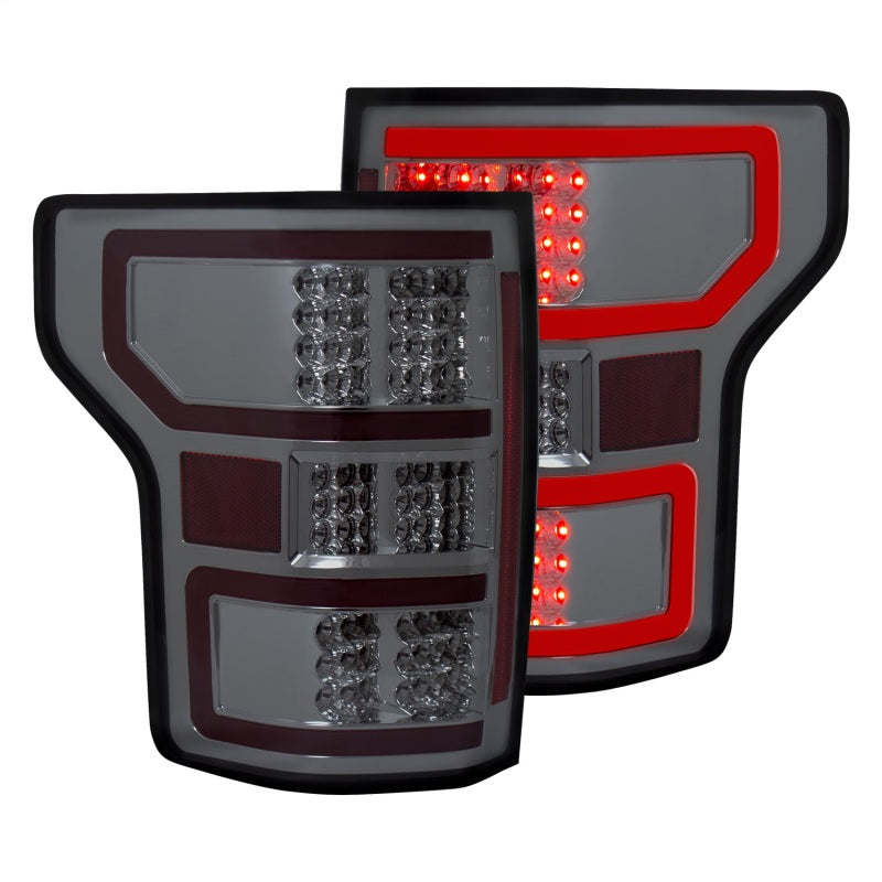 ANZO USA Ford F-150 Led Taillights Smoke; 2018-2017 - eliteracefab.com