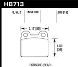 Hawk Performance DTC-30 Rear Brake Pads - HB713W.585