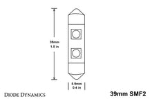 Load image into Gallery viewer, Diode Dynamics 39mm SMF2 LED Bulb Warm - White (Pair)