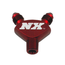 Load image into Gallery viewer, Nitrous Express 1/8NPT x 3AN x 3AN Billet Pure-Flo Y Fitting - Red