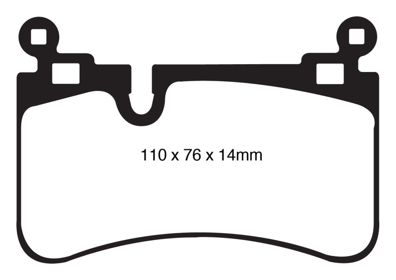 EBC 08-13 Mercedes-Benz C63 AMG (W204) 6.2 Redstuff Rear Brake Pads - eliteracefab.com