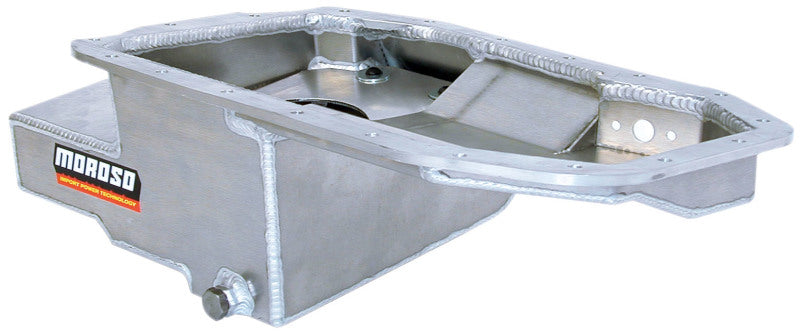 Moroso Mitsubishi 2.0L DOHC Turbo 4G63 Kicked Out Road Race Baffled 6.25qt 6.5in Aluminum Oil Pan - eliteracefab.com