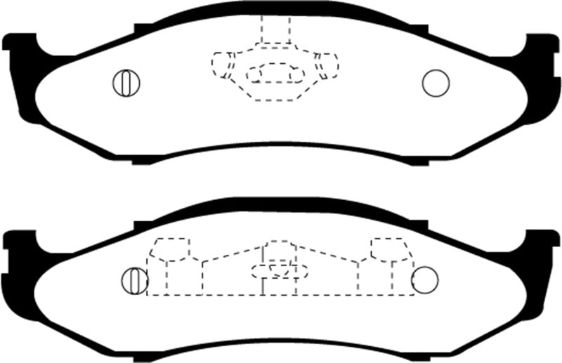 EBC 97-99 Jeep Cherokee 2.5 82mm High Rotors Greenstuff Front Brake Pads - eliteracefab.com