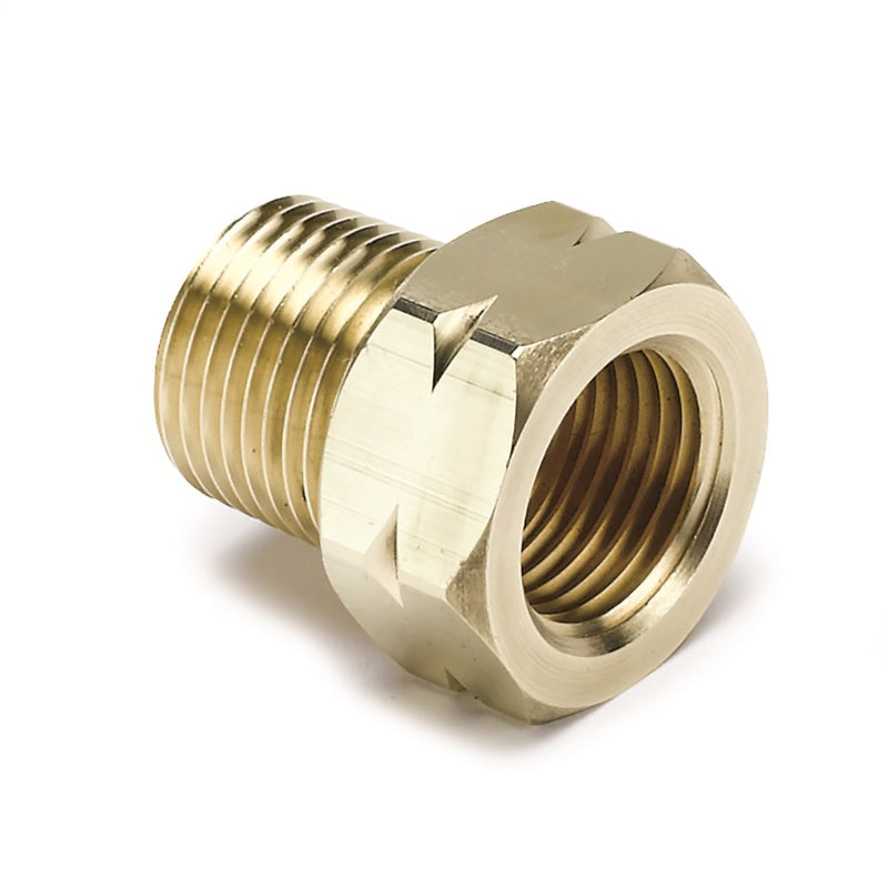 Autometer Brass Adapter Fitting - 3/8in NPT Male - 5/8in UNF Female 2370