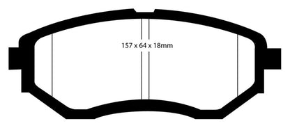 EBC 15+ Subaru Legacy 2.5 Bluestuff Front Brake Pads - eliteracefab.com