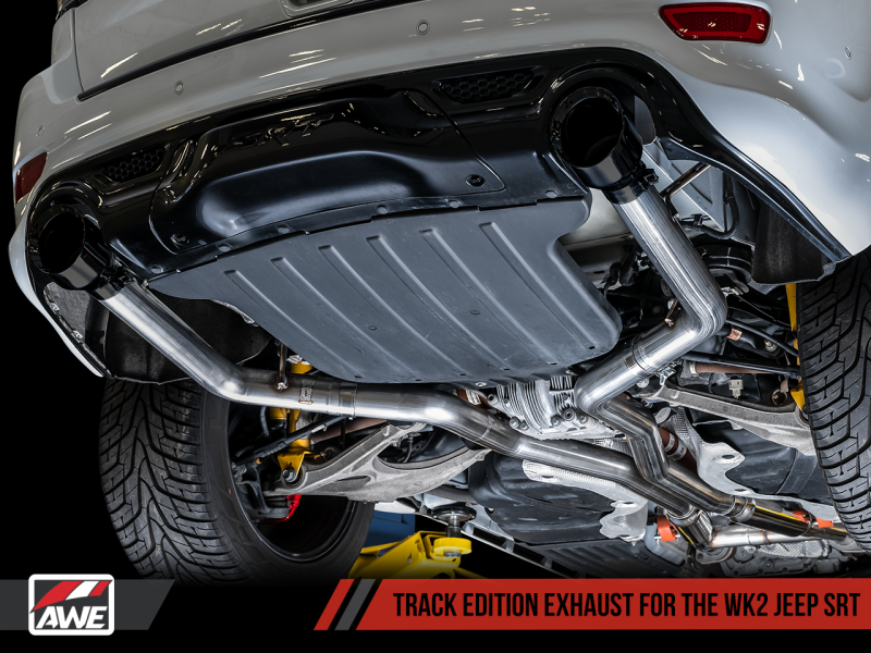 AWE Tuning 2020 Jeep Grand Cherokee SRT Track Edition Exhaust - Diamond Black Tips - eliteracefab.com