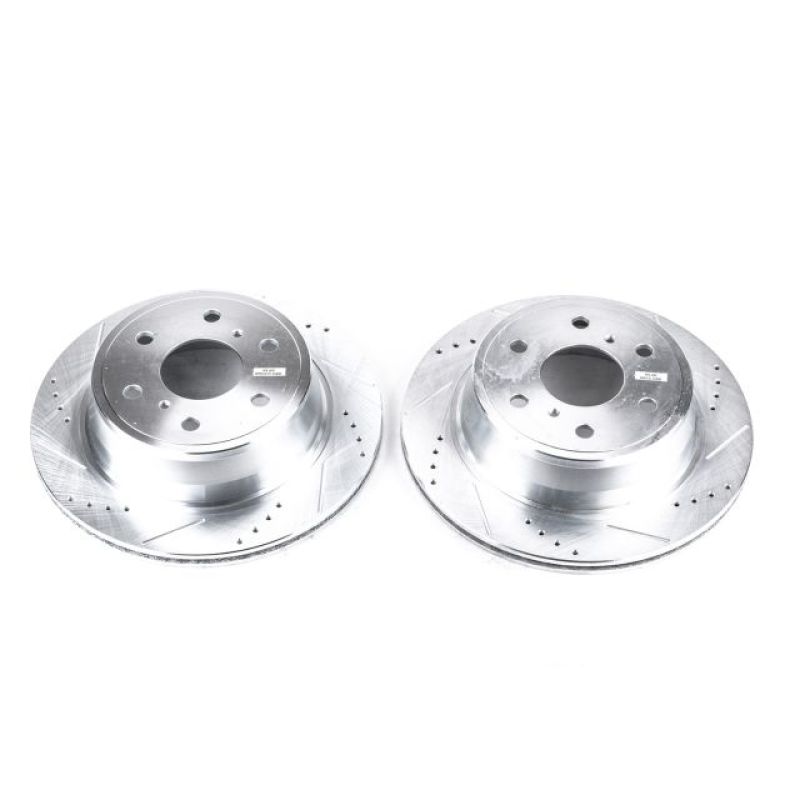 Power Stop 07-19 Cadillac Escalade Rear Evolution Drilled & Slotted Rotors - Pair - eliteracefab.com