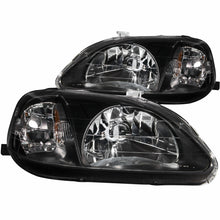 Load image into Gallery viewer, ANZO USA Honda Civic Crystal Headlights Black; 1999-2000 - eliteracefab.com