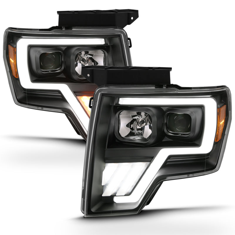 ANZO 2009-2013 Ford F-150 Projector Light Bar G4 Switchback H.L.Black Amber - eliteracefab.com