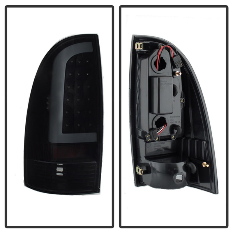 xTune 05-15 Toyota Tacoma (Excl LED Tail Lights) LED Tail Lights - Blk Smk (ALT-ON-TT05-LBLED-BSM) - eliteracefab.com