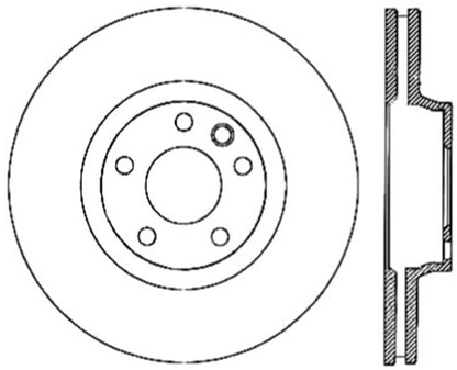 StopTech Power Slot 07-10 Audi Q7 / 03-10 Porsche Cayenne Cryo Right Front Slotted Rotor Stoptech