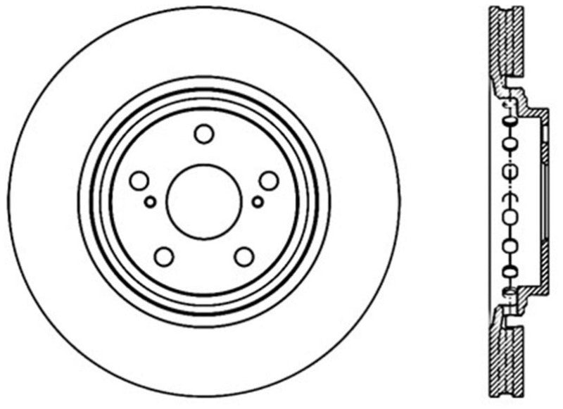 Stoptech 08-18 Toyota Highlander Front Performance Cryo Rotor Stoptech