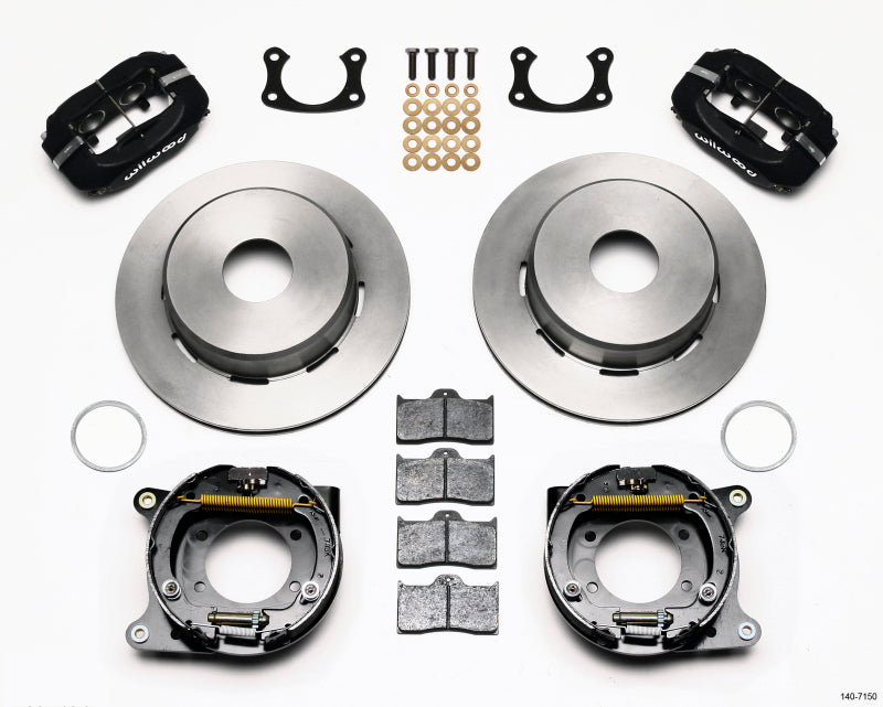 Wilwood Forged Dynalite P/S Park Brake Kit Big Ford New 2.50in Offset Currie Blank Wilwood